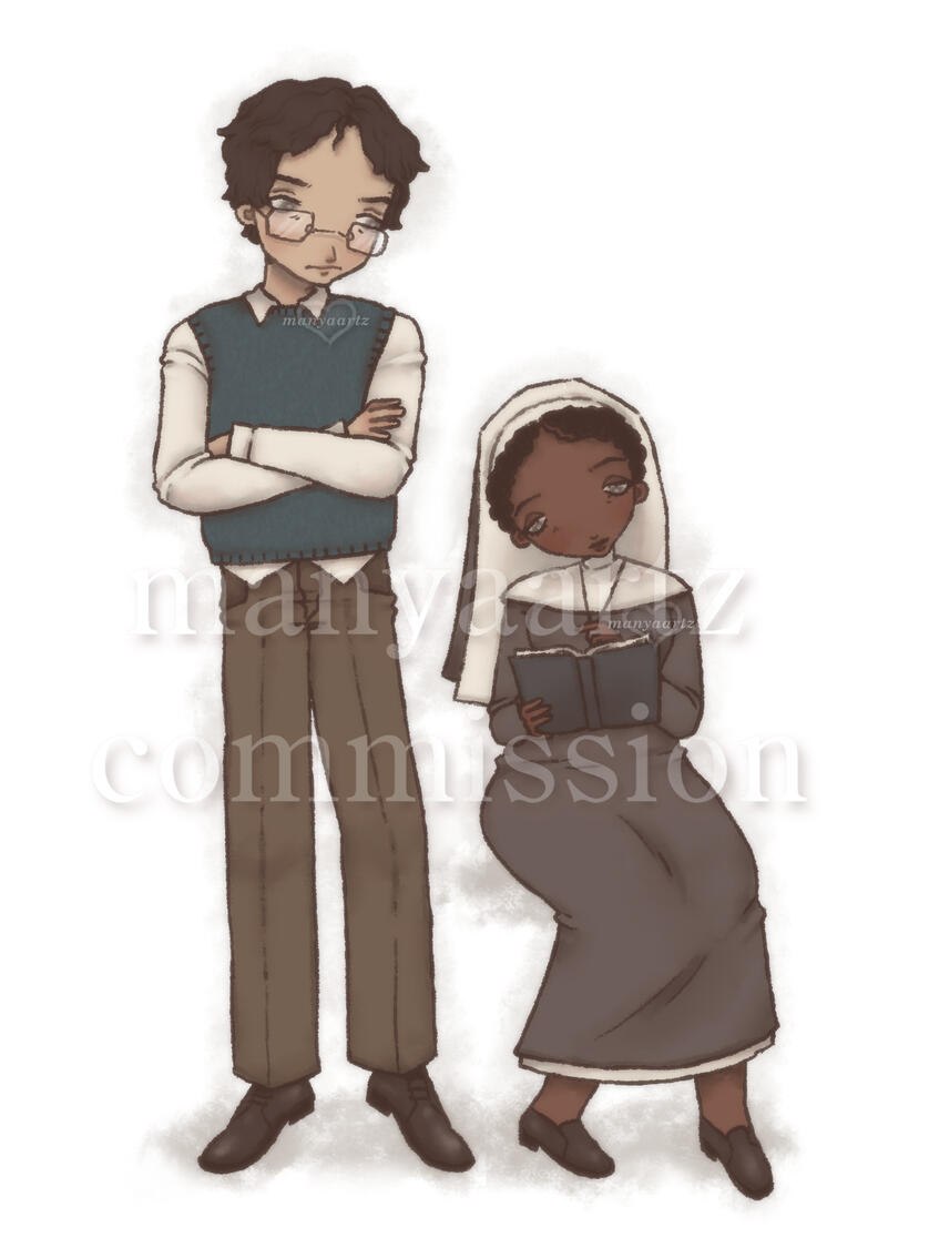 full body art, 2 characters